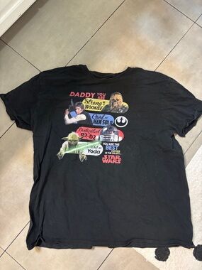 Star Wars Black Graphic men’s T-Shirt - Daddy You Are The Best size large